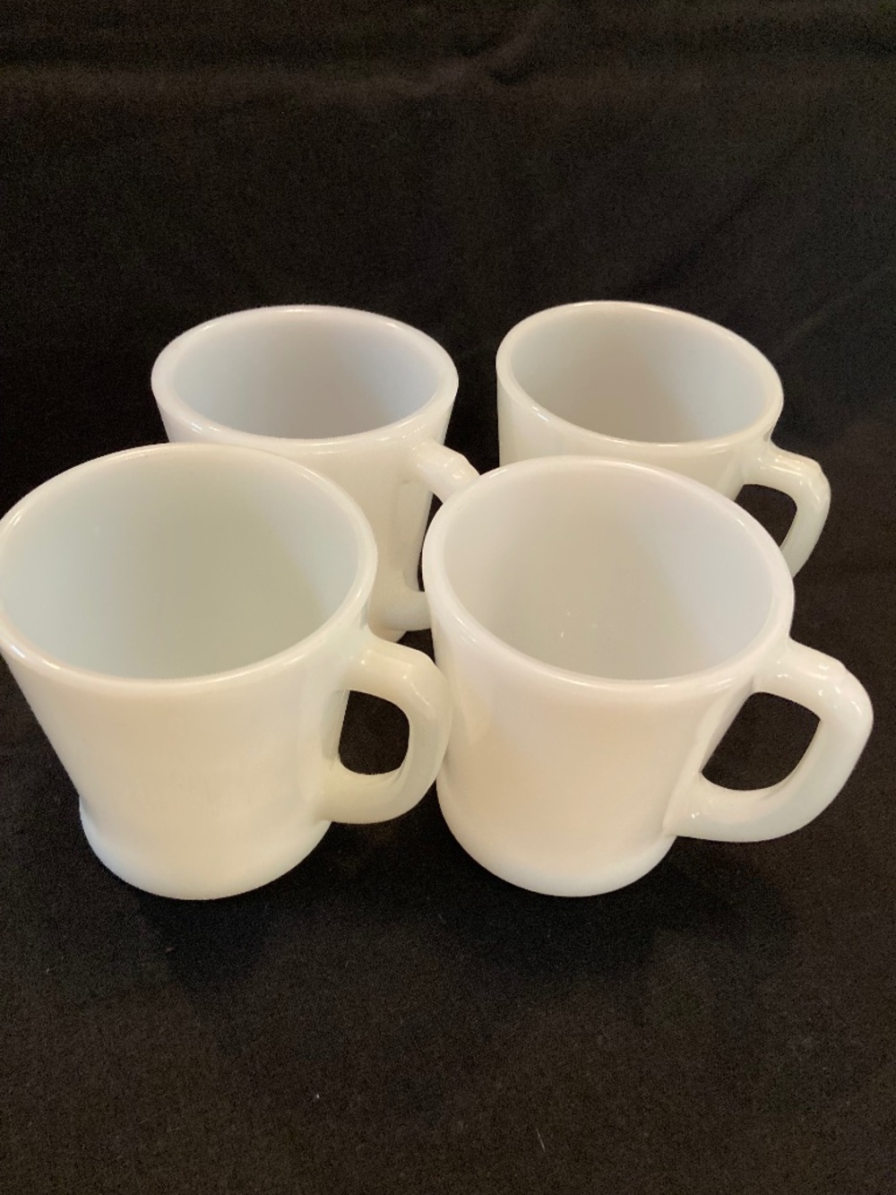 Anchor Hocking/Fire King milk glass  set of 4 mugs